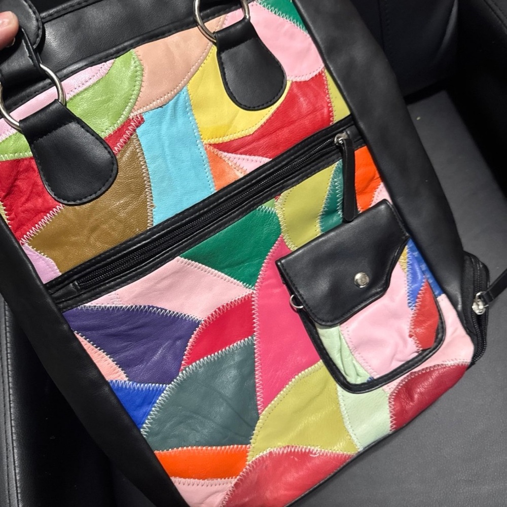 Colorful Patchwork Tote Bag - Picture 3 of 6